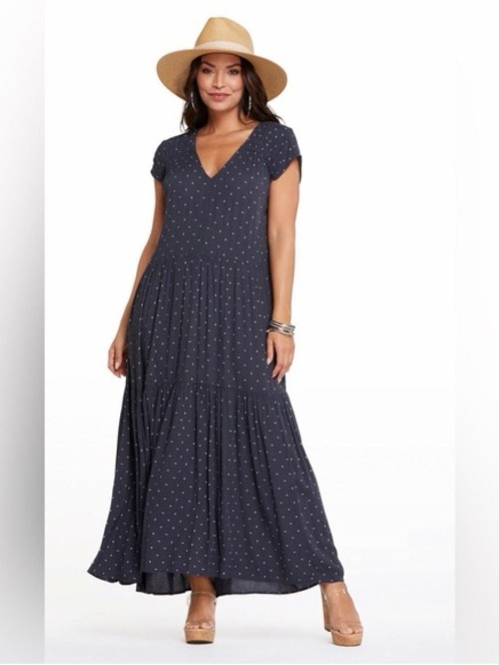 Jessica Simpson Harmony Tiered Maxi Dress.